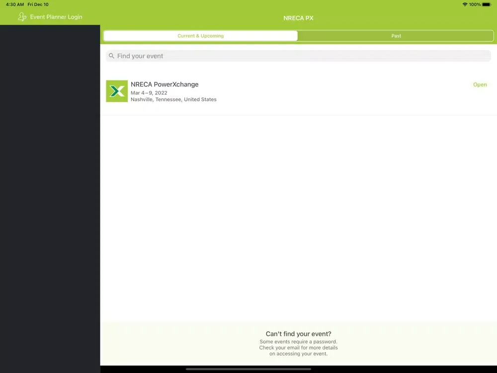 Capturas de tela do NRECA PowerXchange iPad 