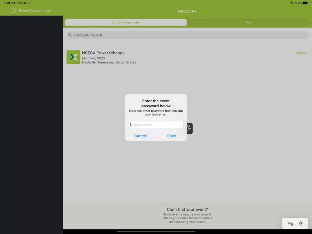 Capturas de tela do NRECA PowerXchange iPad 