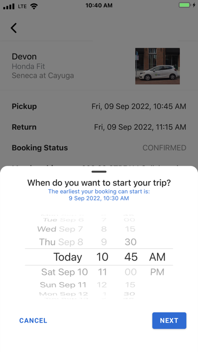 Engage Car Sharing Screenshots