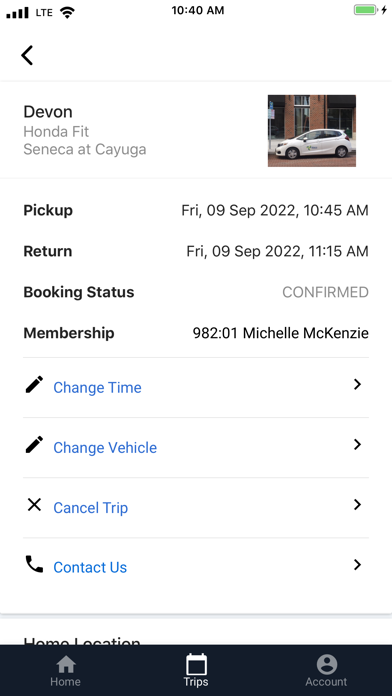 Engage Car Sharing Screenshots