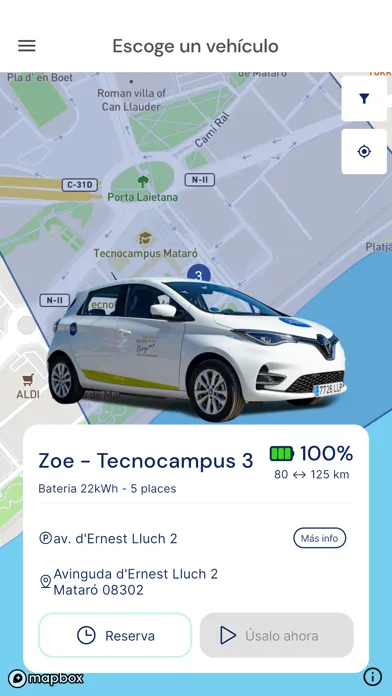 Ảnh chụp màn hình của Som Mobilitat Carsharing