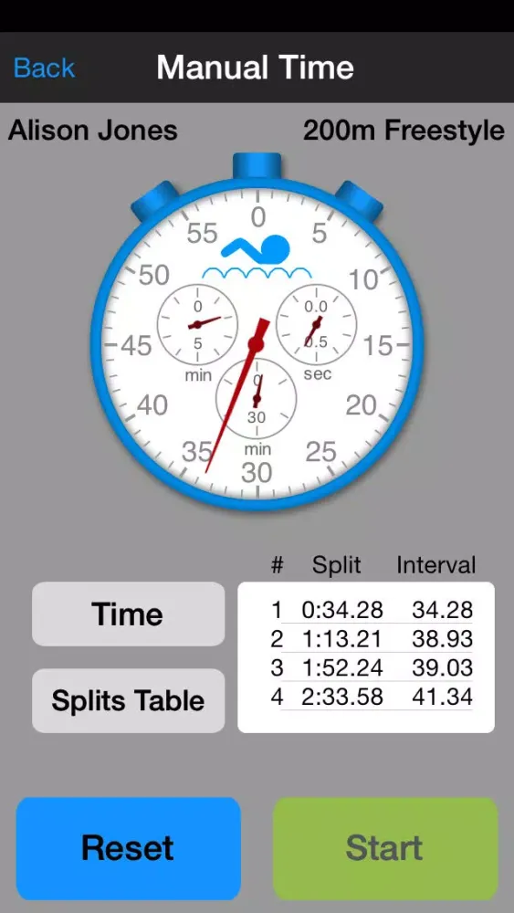 Screenshot di SwimChrono - Swim Event Timing and Data Management