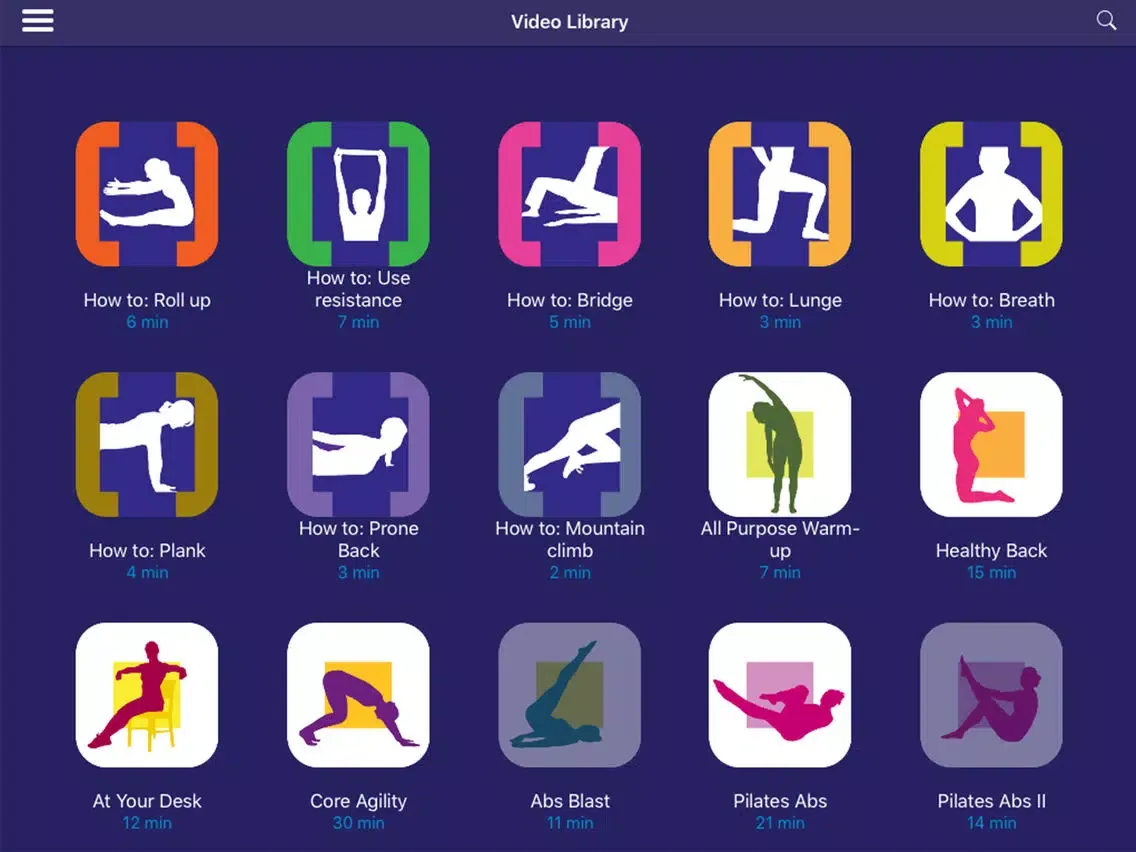 تصاویر CORE Fitness - Health Exercise Videos iPad 