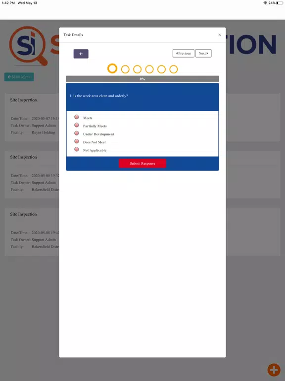 CIS Site Inspection iPad  Ekran Görüntüleri