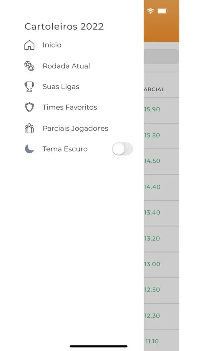 Parciais Cartoleiros 2022 Screenshots