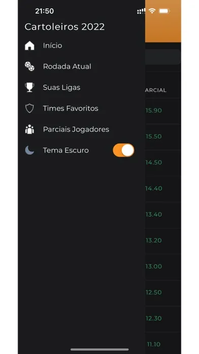 Parciais Cartoleiros 2022 Screenshots