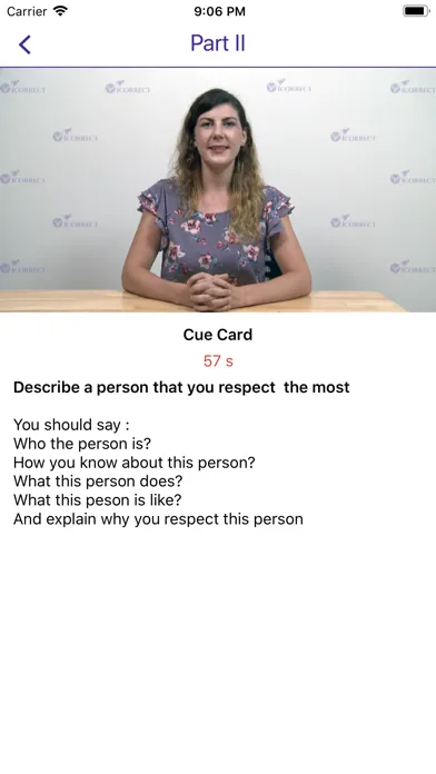 ICORRECT - IELTS SPEAKING 스크린샷