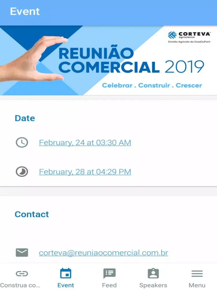 Tangkapan layar Reunião 3C iPad 