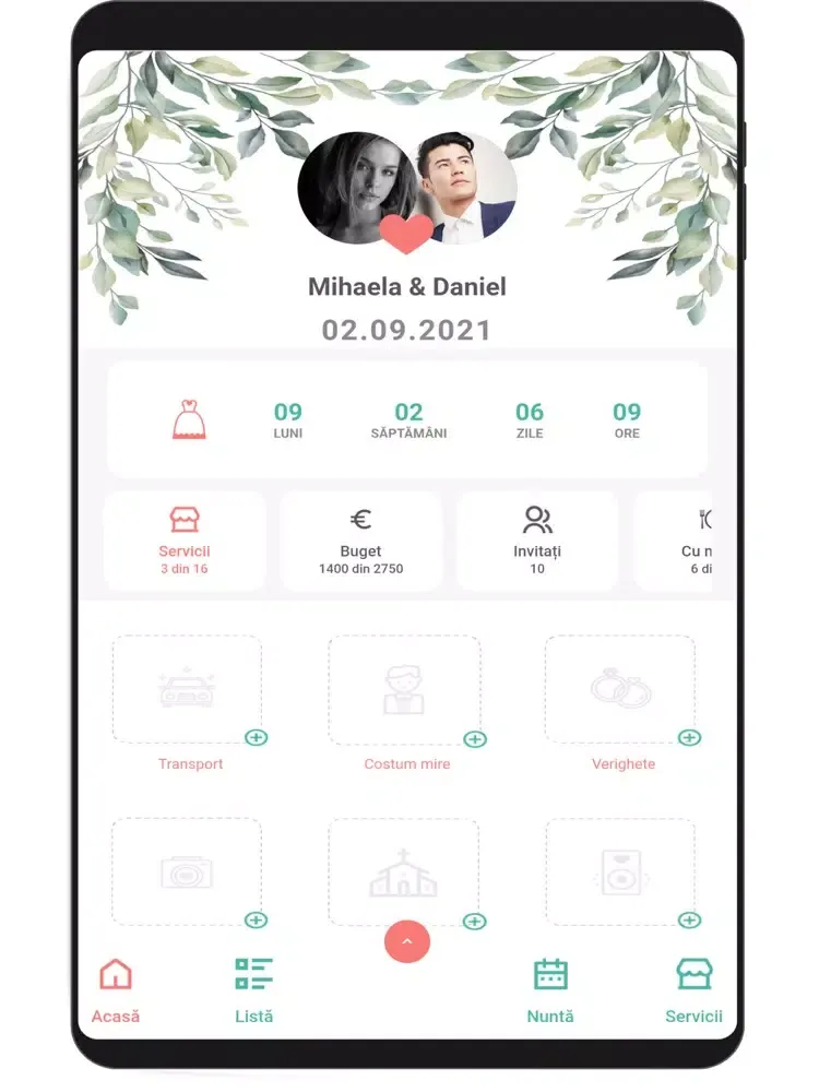 Tangkapan layar Organizator Nunta iPad 