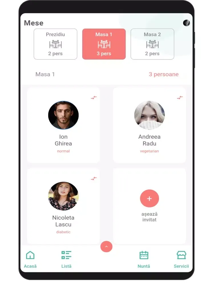 Tangkapan layar Organizator Nunta iPad 