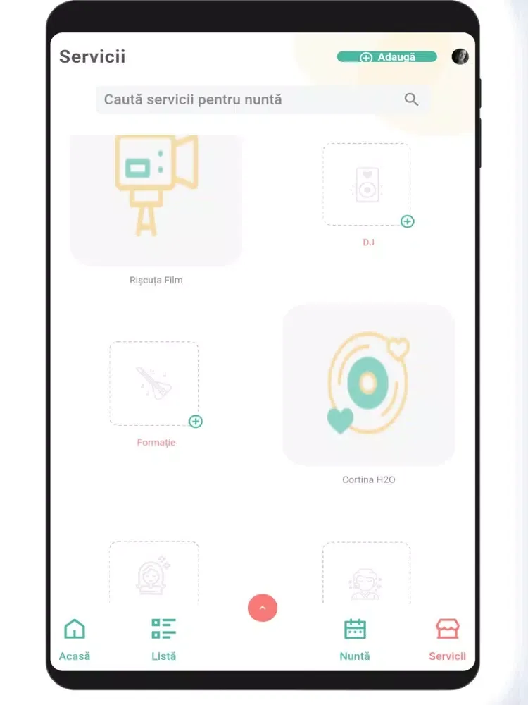 Tangkapan layar Organizator Nunta iPad 