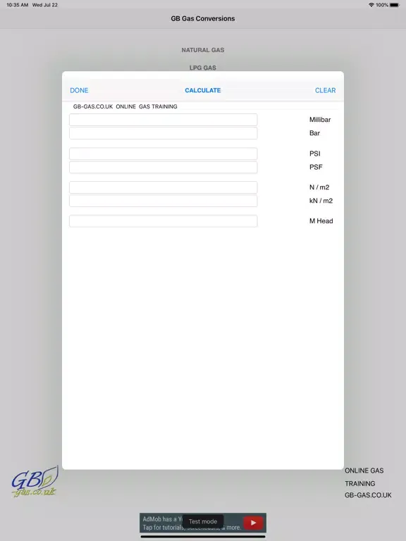 Capturas de pantalla de GB Gas Conversion Calculator iPad 