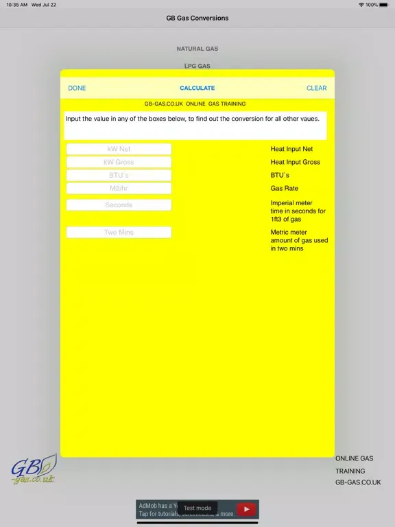 Capturas de pantalla de GB Gas Conversion Calculator iPad 