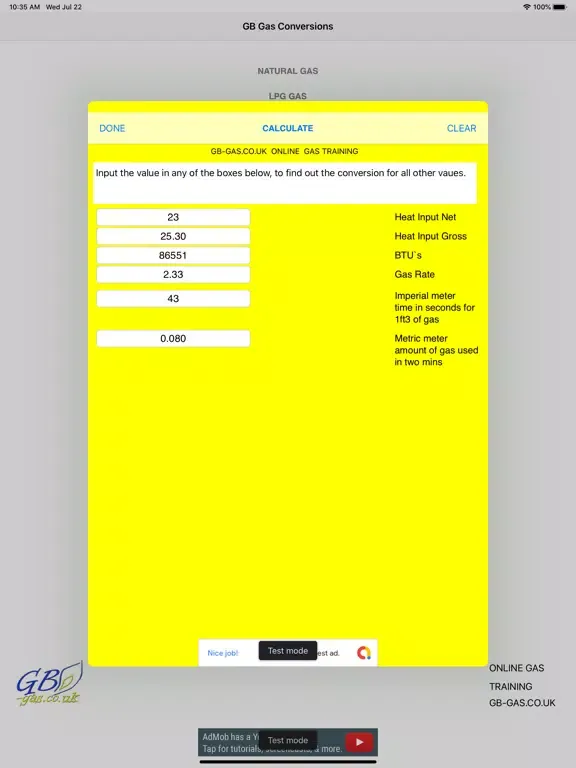 Capturas de pantalla de GB Gas Conversion Calculator iPad 