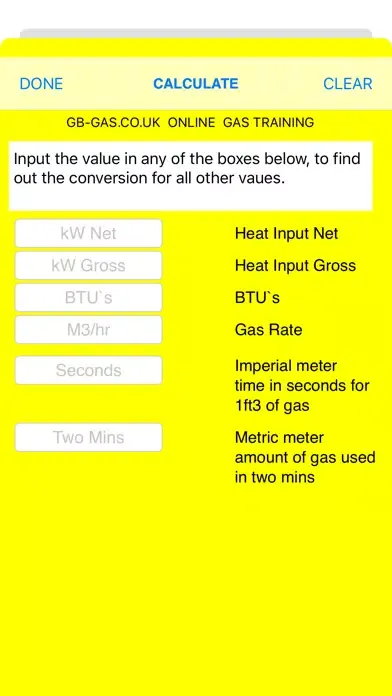 Capturas de pantalla de GB Gas Conversion Calculator