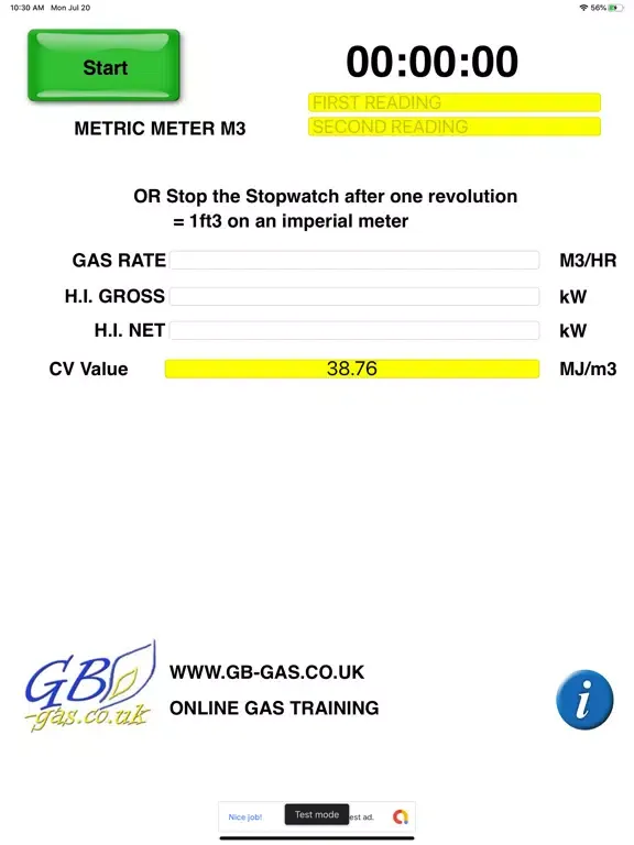 Capturas de tela do GB Gas Heat Input Calculator iPad 