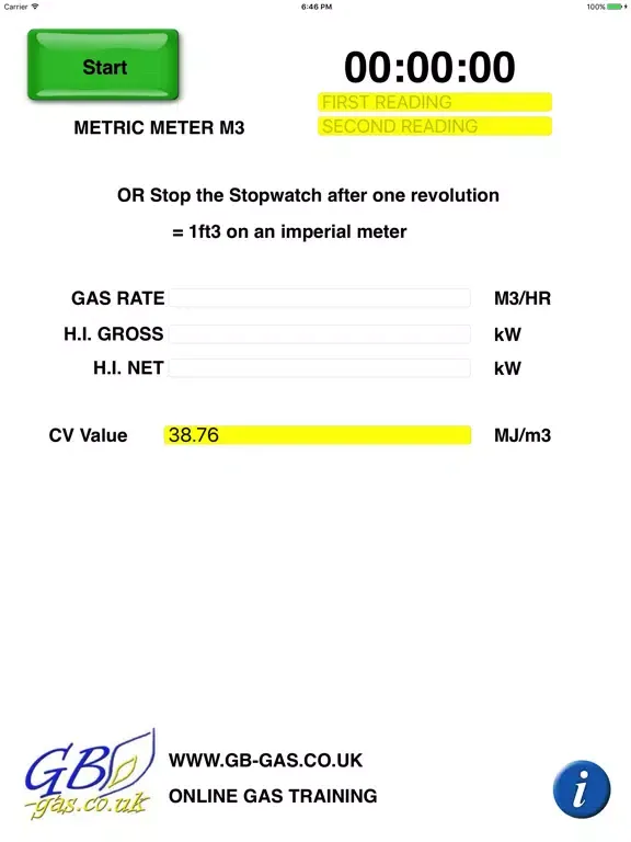 GB Gas Rate Calculator iPad  Screenshots