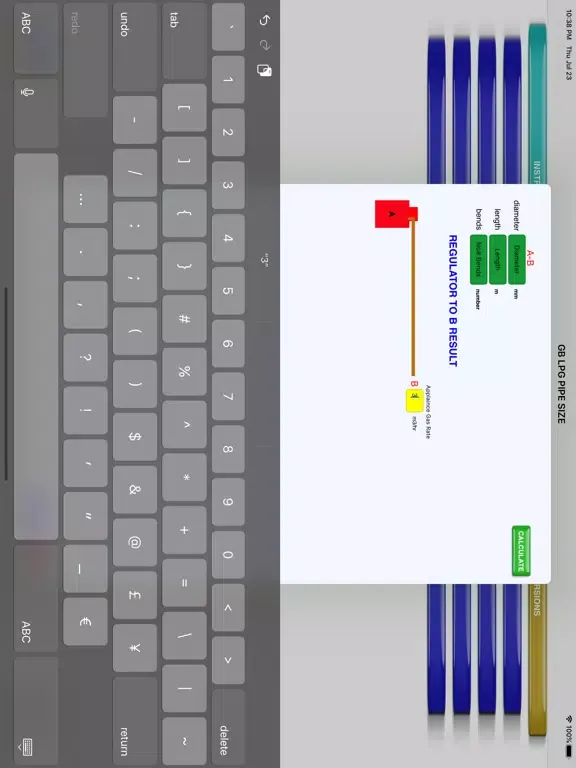 GB GAS L.P.G. PIPE SIZING APP 스크린샷