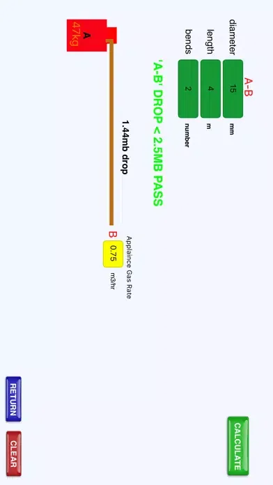 GB GAS L.P.G. PIPE SIZING APP 스크린샷