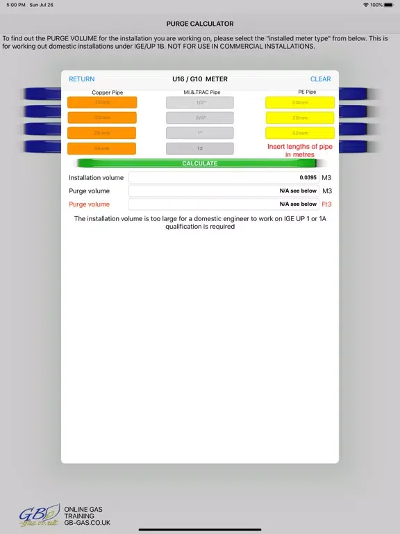 Скриншоты GB Gas Purging Calculator iPad 