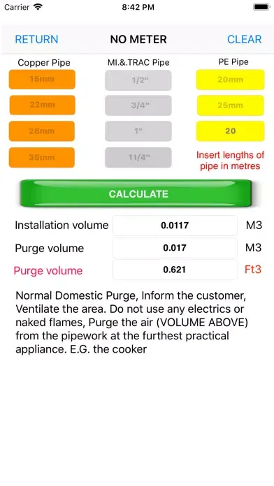 Скриншоты GB Gas Purging Calculator