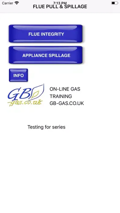 GB Gas Flue & Spillage testing Screenshots