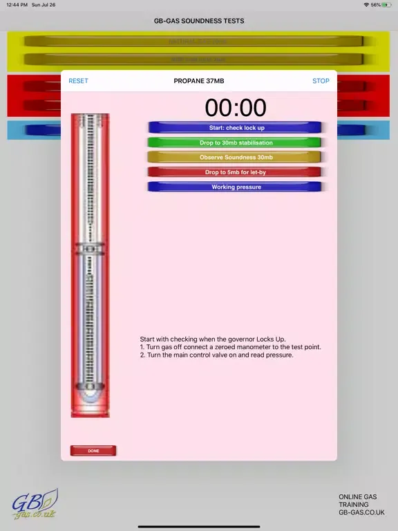 ภาพหน้าจอของ GB Gas Tightness NG + LPG iPad 