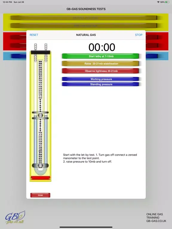 ภาพหน้าจอของ GB Gas Tightness NG + LPG iPad 