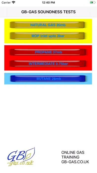 ภาพหน้าจอของ GB Gas Tightness NG + LPG