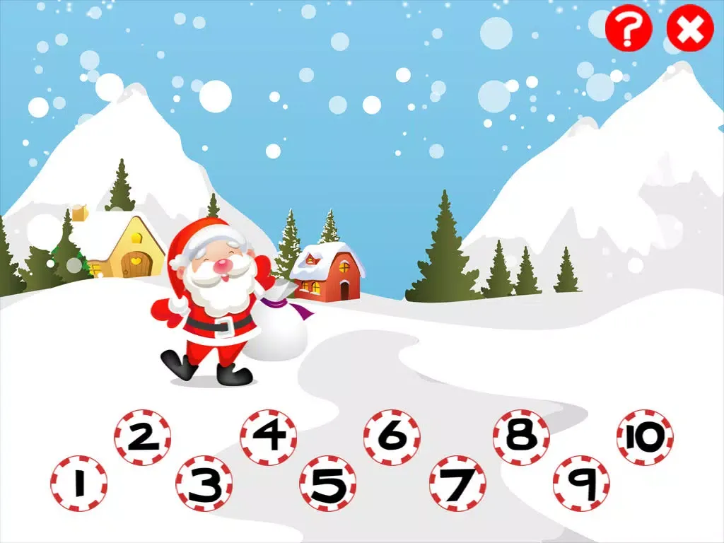A Christmas Counting Game for Children: Learn to Count the Numbers with Santa Claus iPad 应用截图