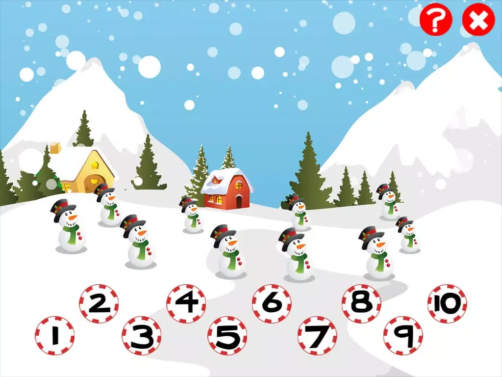 A Christmas Counting Game for Children: Learn to Count the Numbers with Santa Claus iPad 应用截图