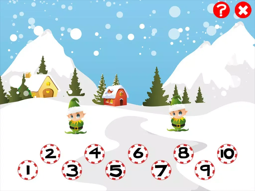A Christmas Counting Game for Children: Learn to Count the Numbers with Santa Claus iPad 应用截图