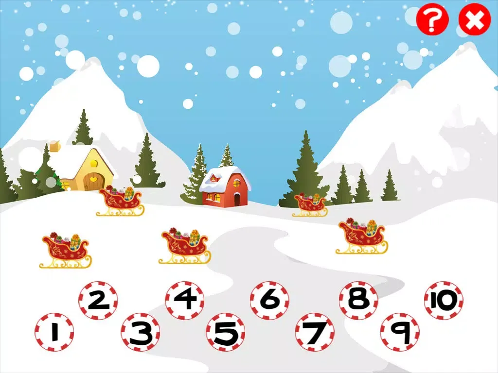 A Christmas Counting Game for Children: Learn to Count the Numbers with Santa Claus iPad 应用截图