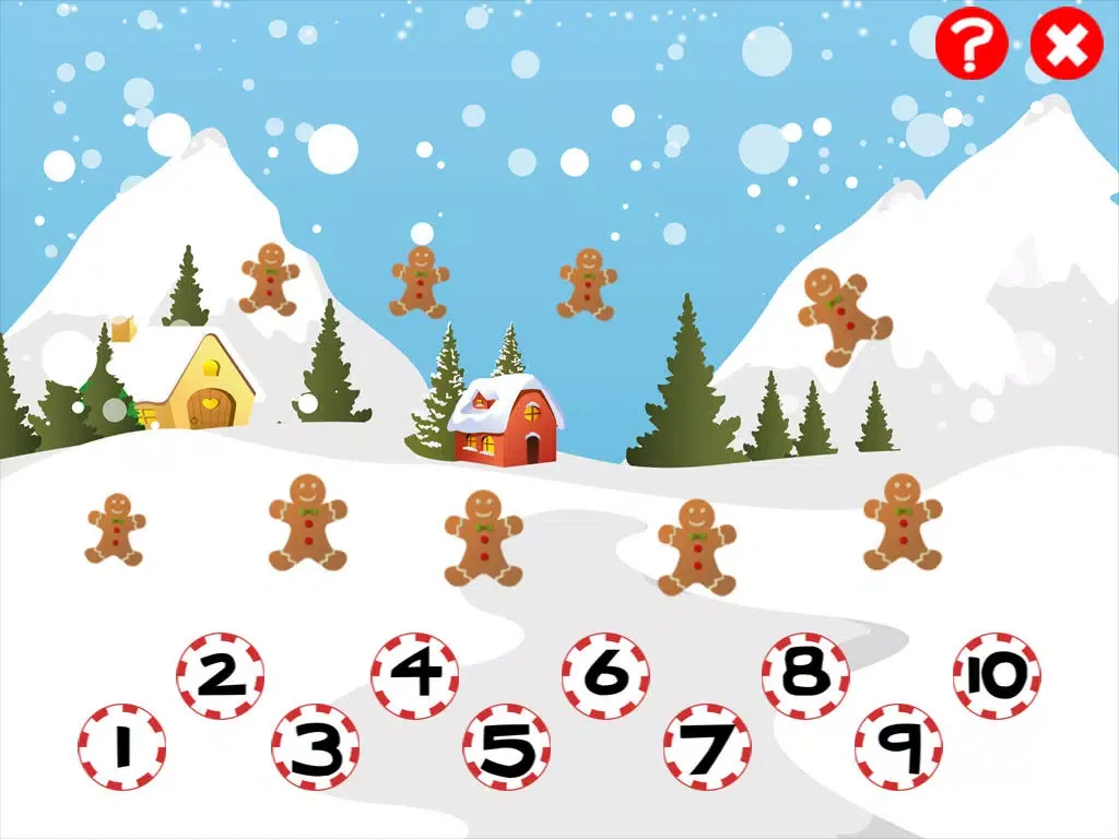 A Christmas Counting Game for Children: Learn to Count the Numbers with Santa Claus iPad 应用截图