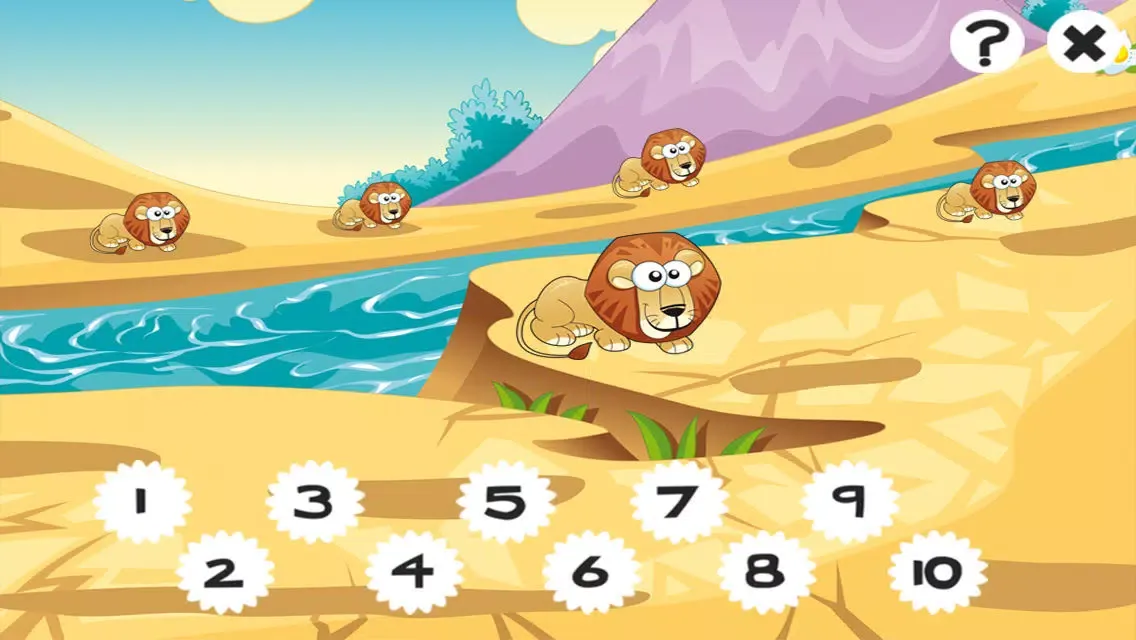Capturas de pantalla de Savannah counting game for children: Learn to count the numbers 1-10 with safari animals
