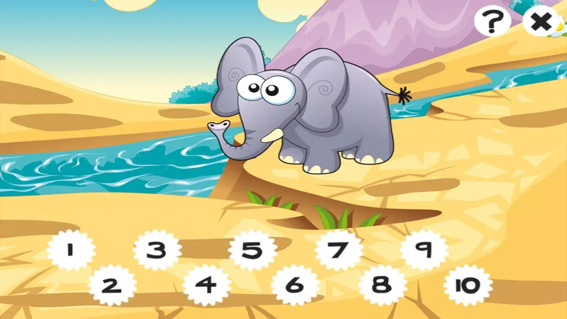 Capturas de pantalla de Savannah counting game for children: Learn to count the numbers 1-10 with safari animals