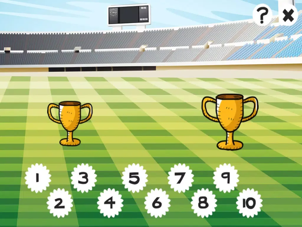 Tangkapan skrin 123 Soccer Counting Game for Children age 2-5: Learn to count the numbers 1-10 with football iPad 