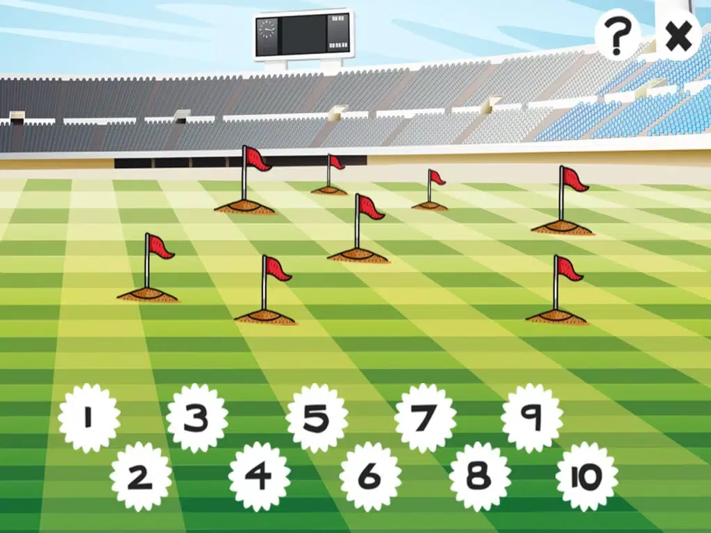 Tangkapan skrin 123 Soccer Counting Game for Children age 2-5: Learn to count the numbers 1-10 with football iPad 