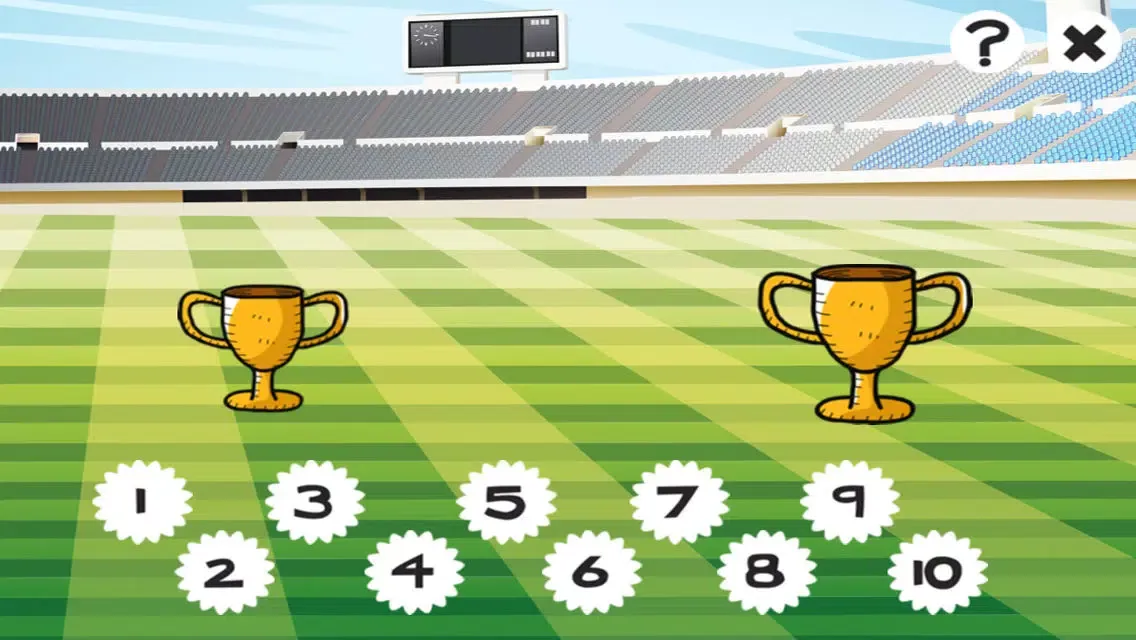 Tangkapan skrin 123 Soccer Counting Game for Children age 2-5: Learn to count the numbers 1-10 with football