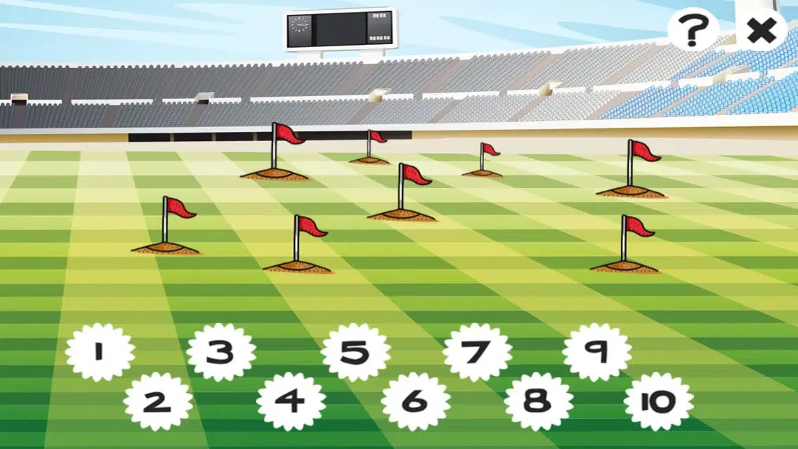Tangkapan skrin 123 Soccer Counting Game for Children age 2-5: Learn to count the numbers 1-10 with football