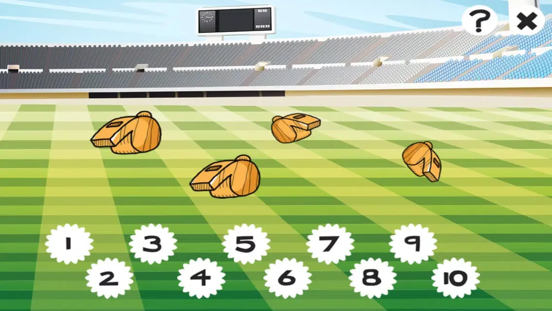 Tangkapan skrin 123 Soccer Counting Game for Children age 2-5: Learn to count the numbers 1-10 with football