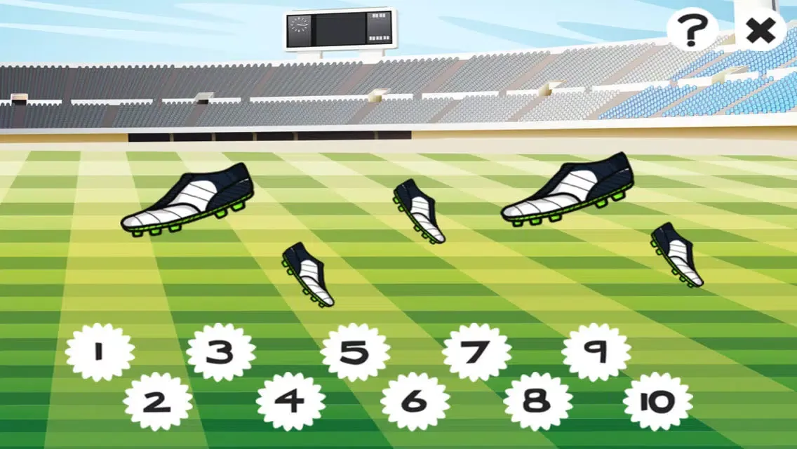 Tangkapan skrin 123 Soccer Counting Game for Children age 2-5: Learn to count the numbers 1-10 with football