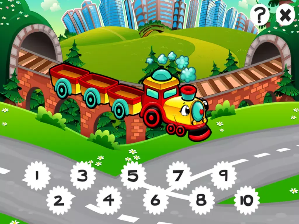 123 Cars Counting Game for Children: Learn to count the numbers 1-10 with vehicles of the city iPad 應用截圖
