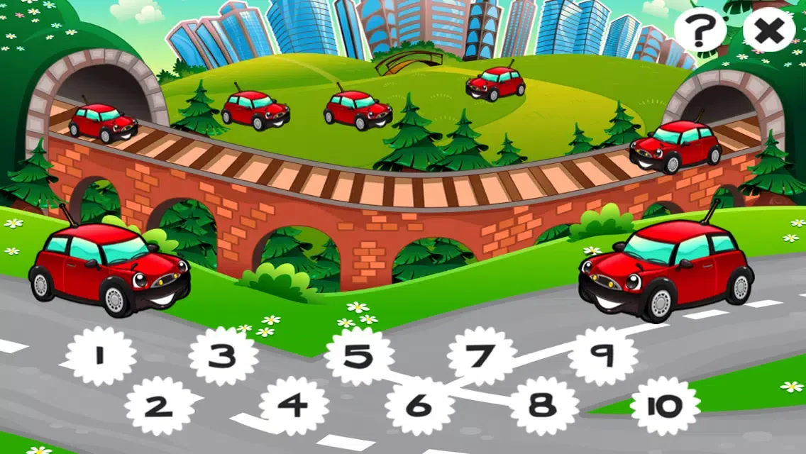 123 Cars Counting Game for Children: Learn to count the numbers 1-10 with vehicles of the city應用截圖