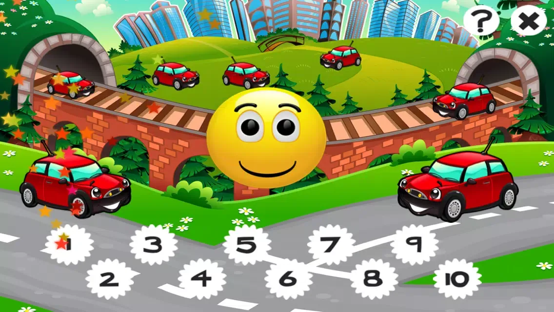 123 Cars Counting Game for Children: Learn to count the numbers 1-10 with vehicles of the city應用截圖