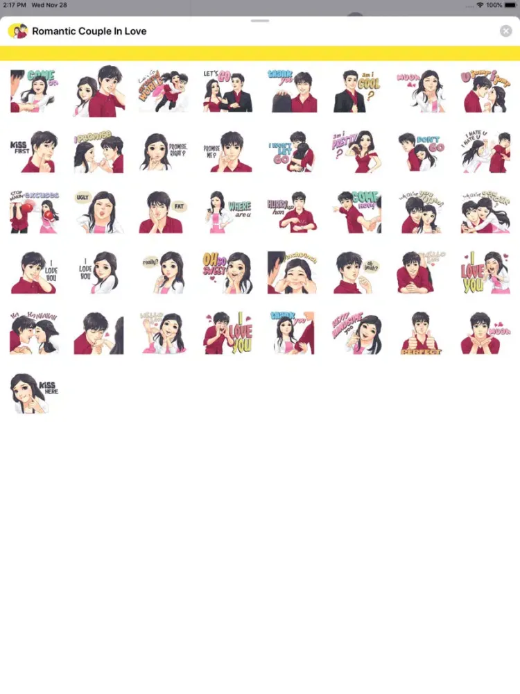 Romantic Couple In Love iPad 應用截圖