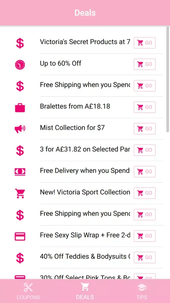 Coupons for Victoria’s Secret应用截图