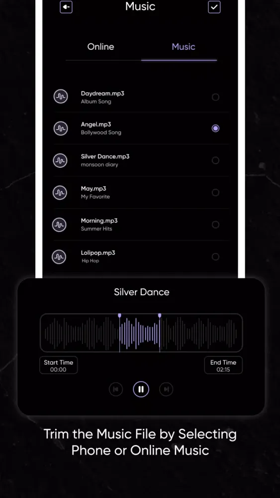 Audio Status Maker Story Maker Screenshots