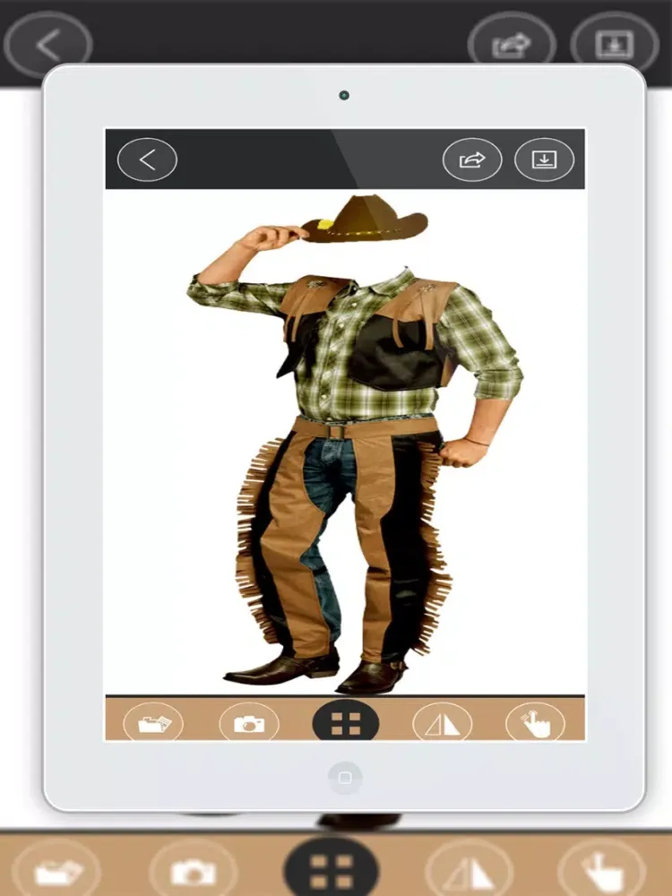 ภาพหน้าจอของ Cowboy photo suit dresses iPad 