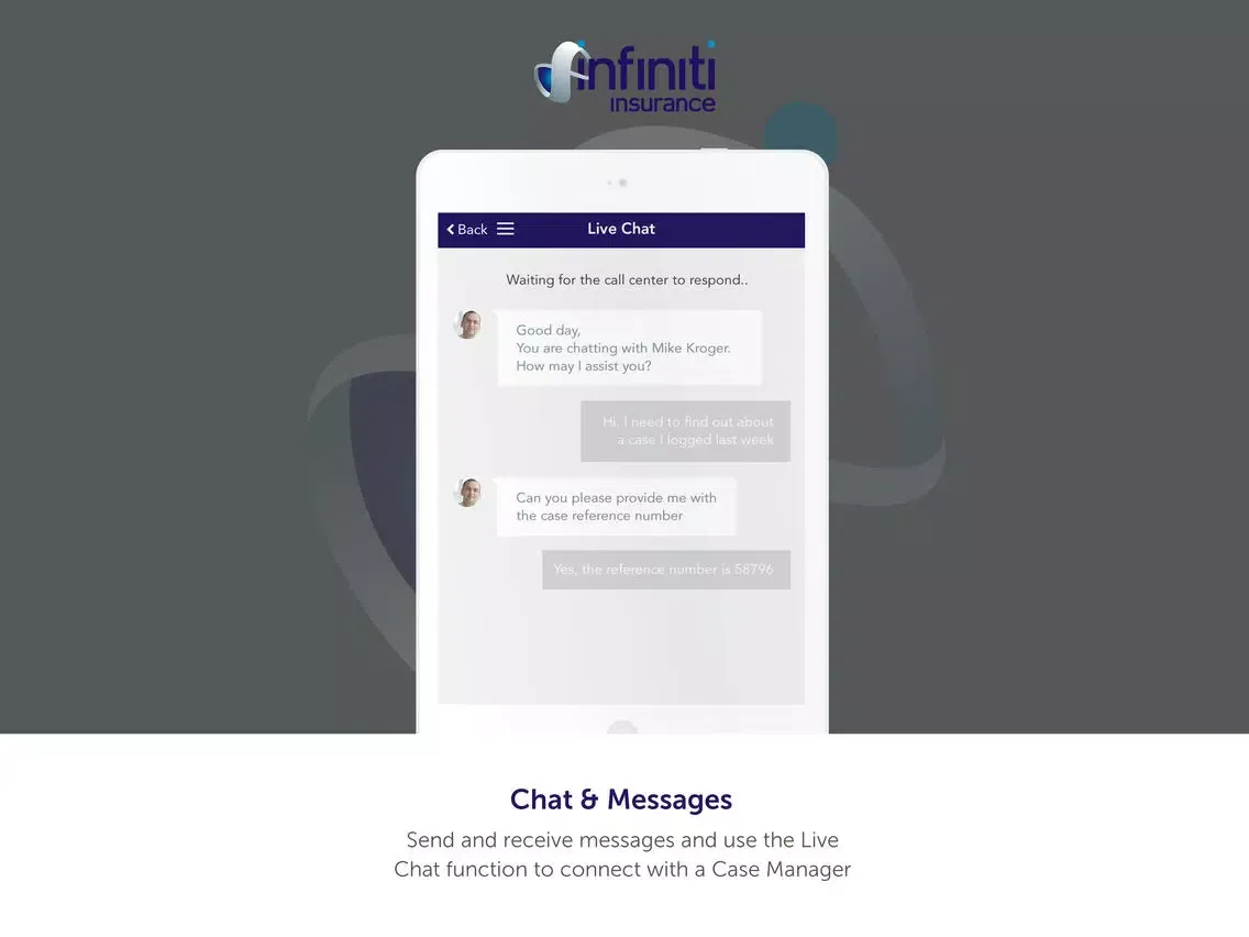 ภาพหน้าจอของ Infiniti Online iPad 
